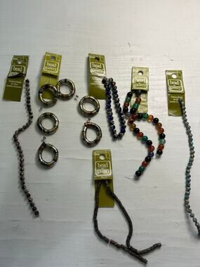 Bead Gallery Cloisonne Agate Bead Lot NOS Mixed 6 Cards